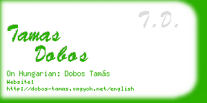 tamas dobos business card